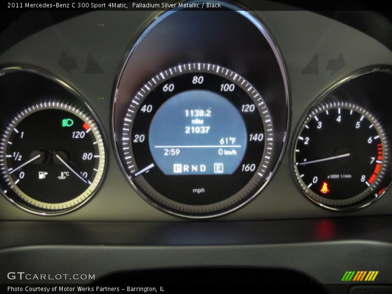 Palladium Silver Metallic / Black 2011 Mercedes-Benz C 300 Sport 4Matic
