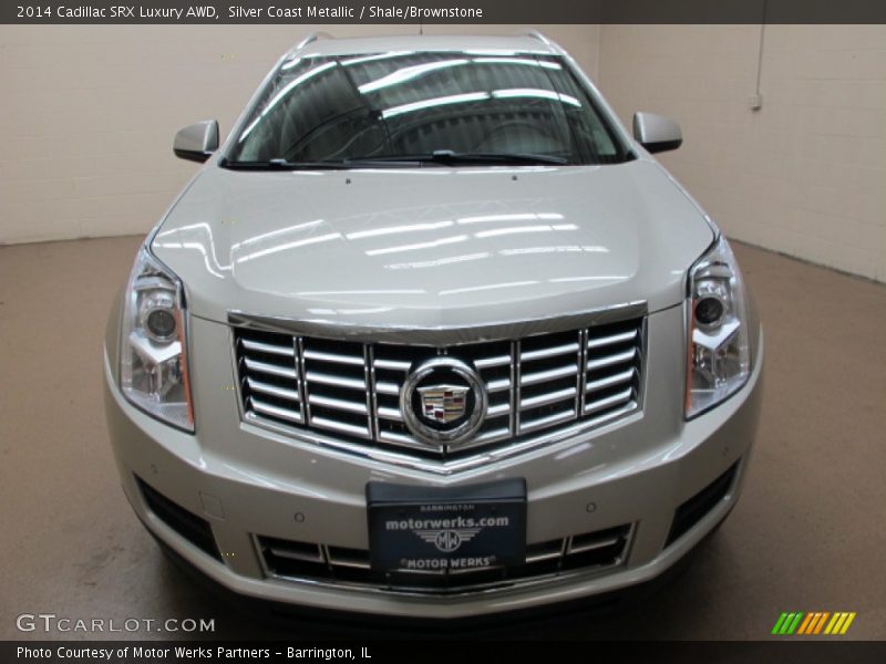 Silver Coast Metallic / Shale/Brownstone 2014 Cadillac SRX Luxury AWD