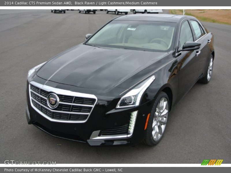 Black Raven / Light Cashmere/Medium Cashmere 2014 Cadillac CTS Premium Sedan AWD