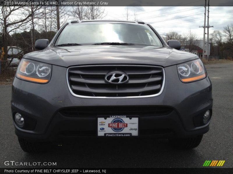 Harbor Gray Metallic / Gray 2010 Hyundai Santa Fe SE 4WD