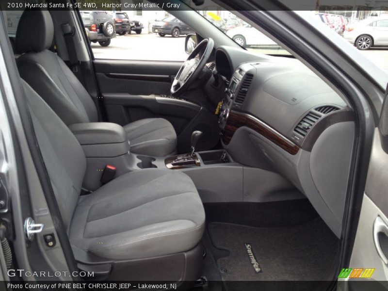 Harbor Gray Metallic / Gray 2010 Hyundai Santa Fe SE 4WD