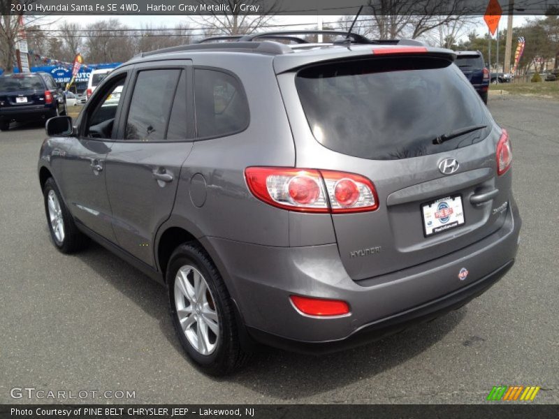Harbor Gray Metallic / Gray 2010 Hyundai Santa Fe SE 4WD