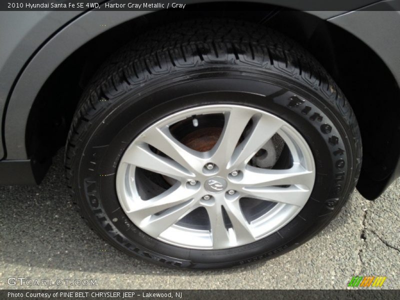 Harbor Gray Metallic / Gray 2010 Hyundai Santa Fe SE 4WD