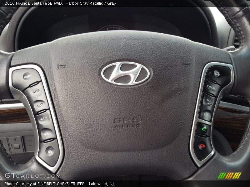 Harbor Gray Metallic / Gray 2010 Hyundai Santa Fe SE 4WD