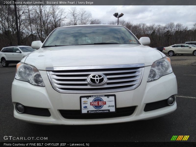 Blizzard White Pearl / Ivory Beige 2008 Toyota Avalon Limited
