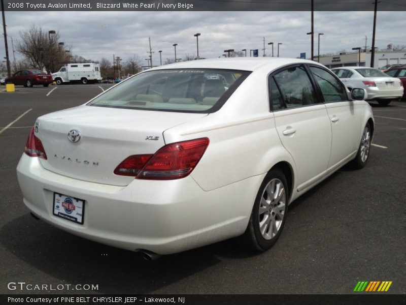 Blizzard White Pearl / Ivory Beige 2008 Toyota Avalon Limited