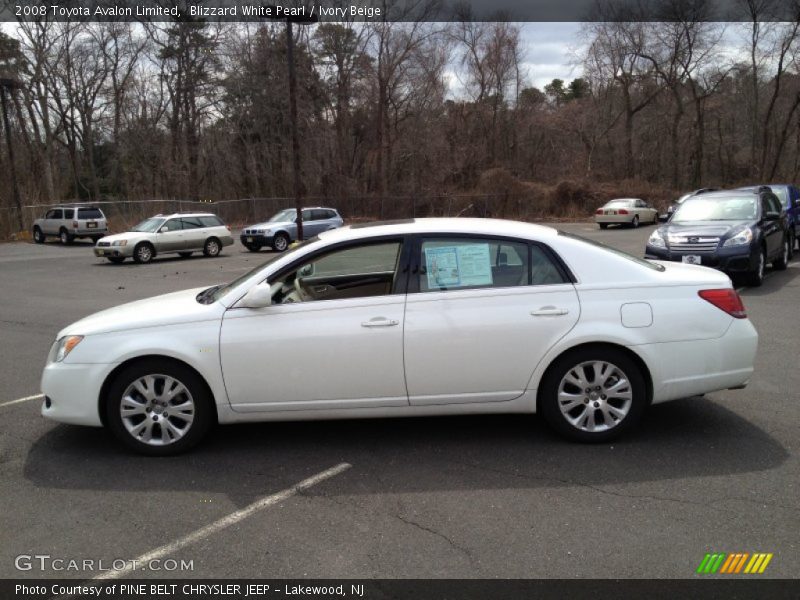 Blizzard White Pearl / Ivory Beige 2008 Toyota Avalon Limited