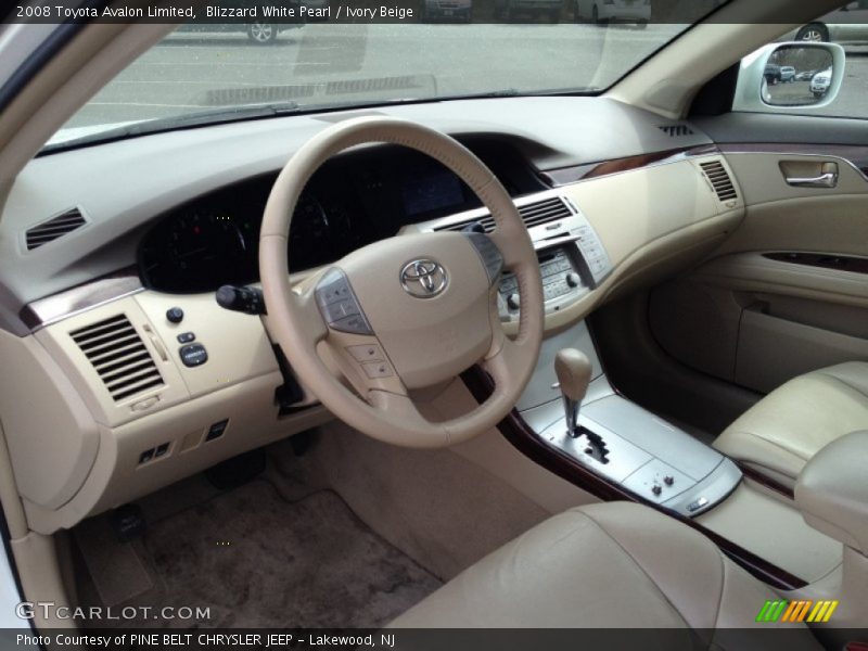 Blizzard White Pearl / Ivory Beige 2008 Toyota Avalon Limited