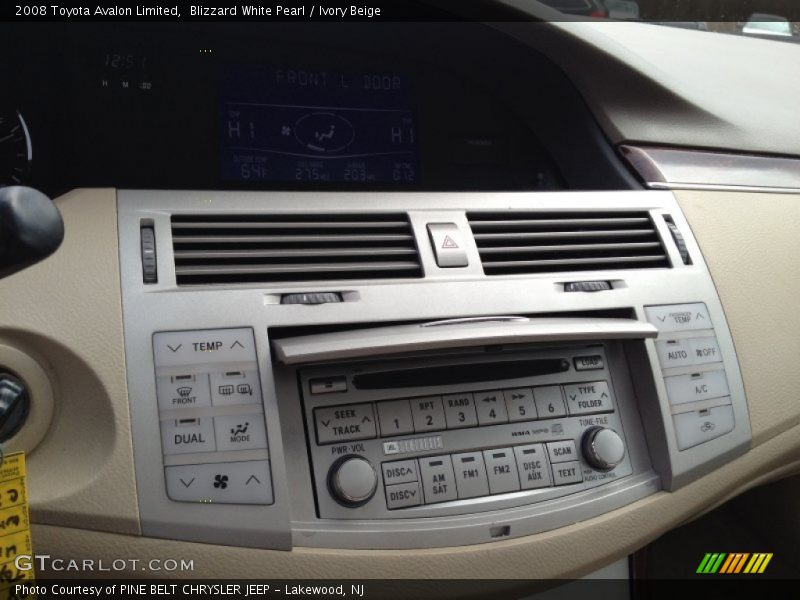 Blizzard White Pearl / Ivory Beige 2008 Toyota Avalon Limited
