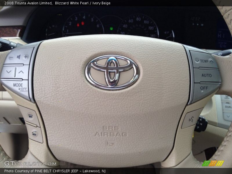 Blizzard White Pearl / Ivory Beige 2008 Toyota Avalon Limited