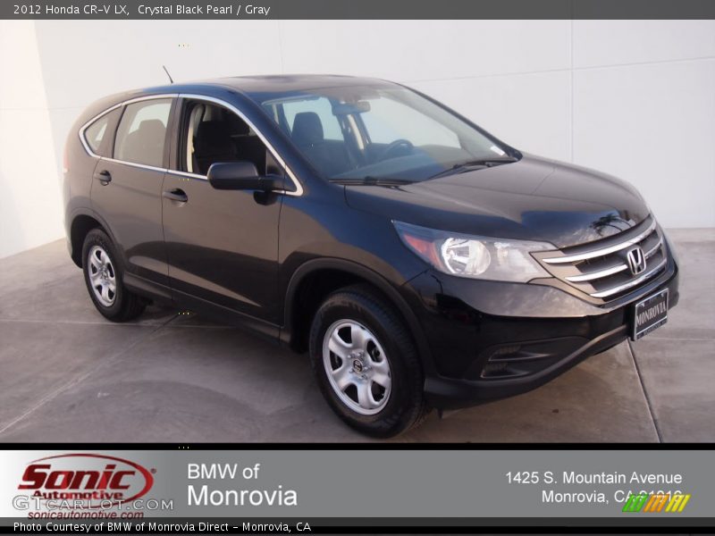 Crystal Black Pearl / Gray 2012 Honda CR-V LX