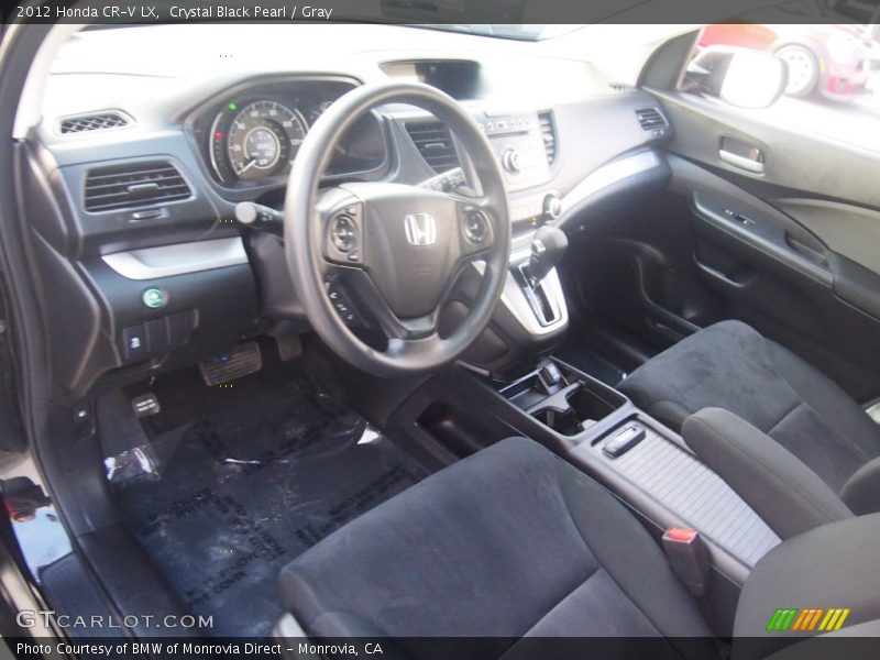 Crystal Black Pearl / Gray 2012 Honda CR-V LX