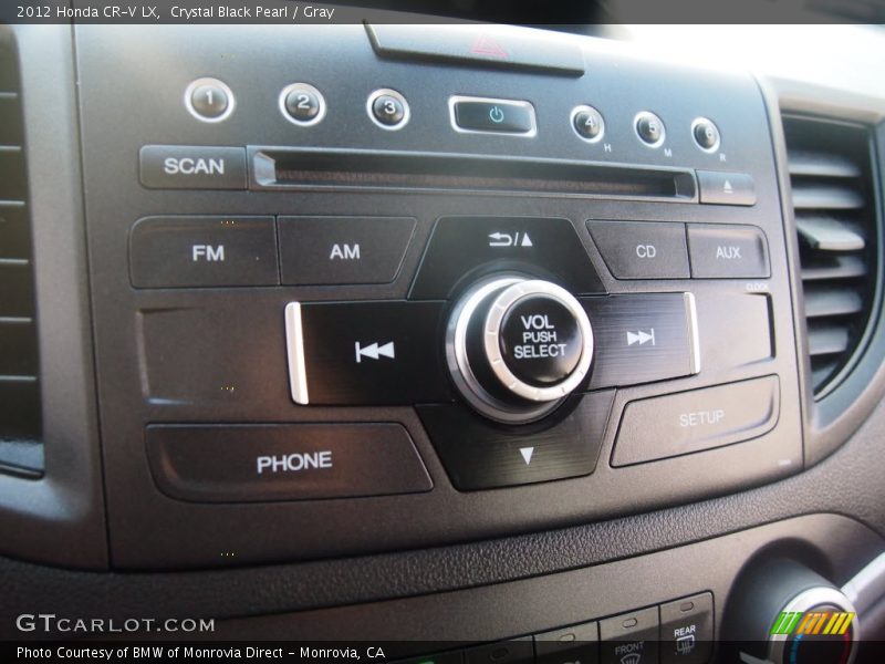 Crystal Black Pearl / Gray 2012 Honda CR-V LX