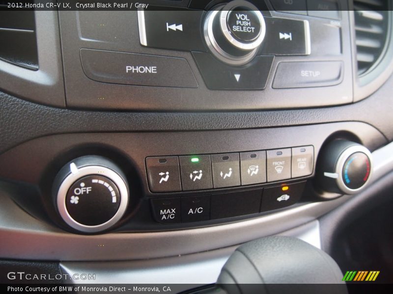 Crystal Black Pearl / Gray 2012 Honda CR-V LX