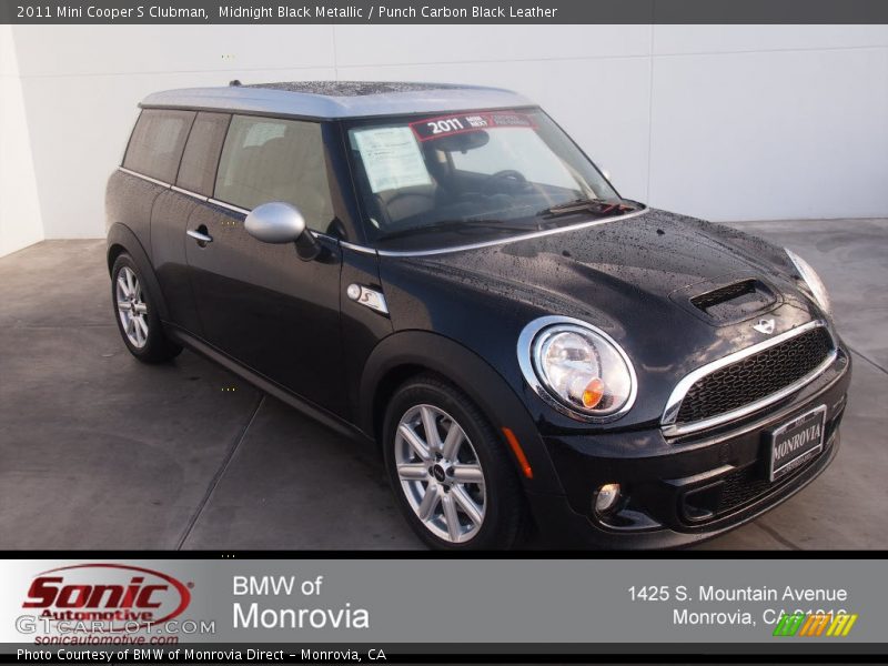 Midnight Black Metallic / Punch Carbon Black Leather 2011 Mini Cooper S Clubman