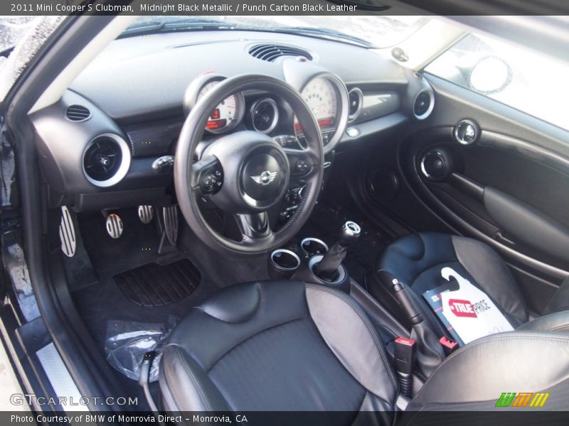 Midnight Black Metallic / Punch Carbon Black Leather 2011 Mini Cooper S Clubman