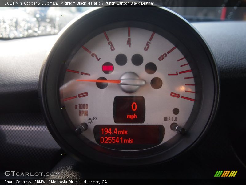 Midnight Black Metallic / Punch Carbon Black Leather 2011 Mini Cooper S Clubman