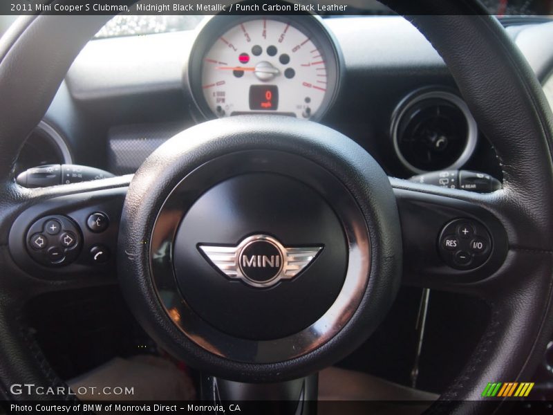 Midnight Black Metallic / Punch Carbon Black Leather 2011 Mini Cooper S Clubman