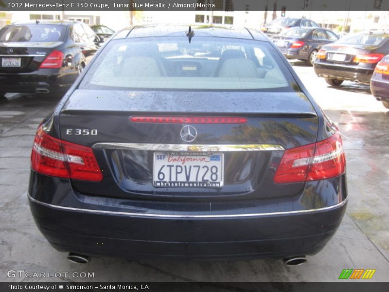 Lunar Blue Metallic / Almond/Mocha 2012 Mercedes-Benz E 350 Coupe
