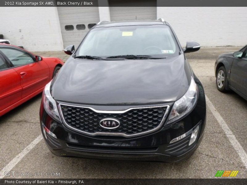 Black Cherry / Black 2012 Kia Sportage SX AWD