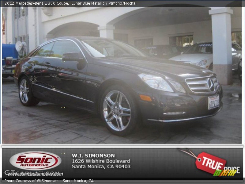 Lunar Blue Metallic / Almond/Mocha 2012 Mercedes-Benz E 350 Coupe