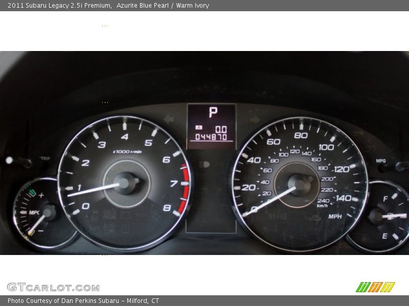 Azurite Blue Pearl / Warm Ivory 2011 Subaru Legacy 2.5i Premium