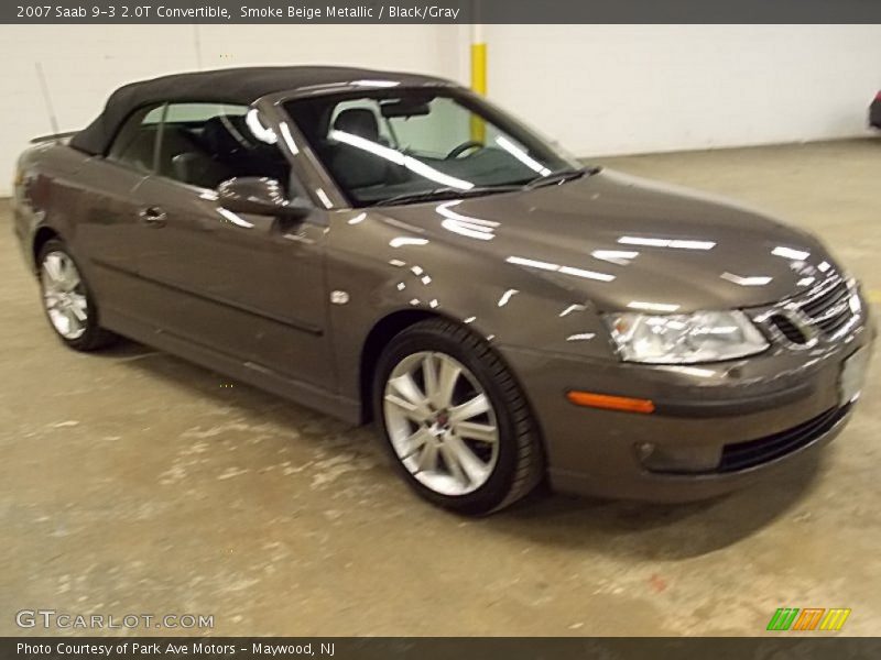 Smoke Beige Metallic / Black/Gray 2007 Saab 9-3 2.0T Convertible