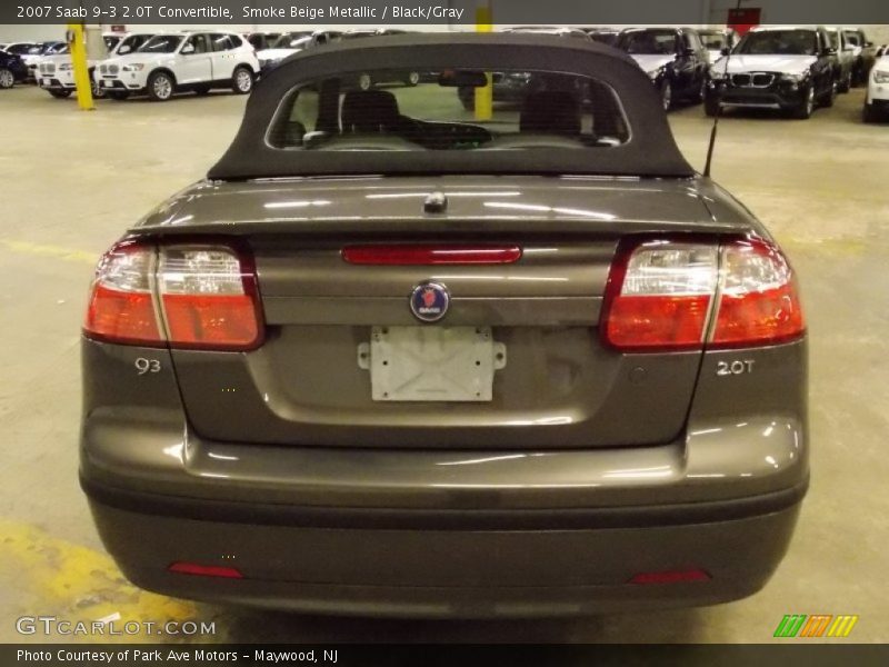 Smoke Beige Metallic / Black/Gray 2007 Saab 9-3 2.0T Convertible
