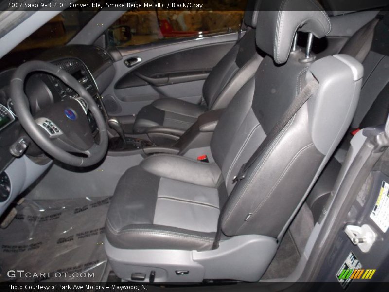 Smoke Beige Metallic / Black/Gray 2007 Saab 9-3 2.0T Convertible