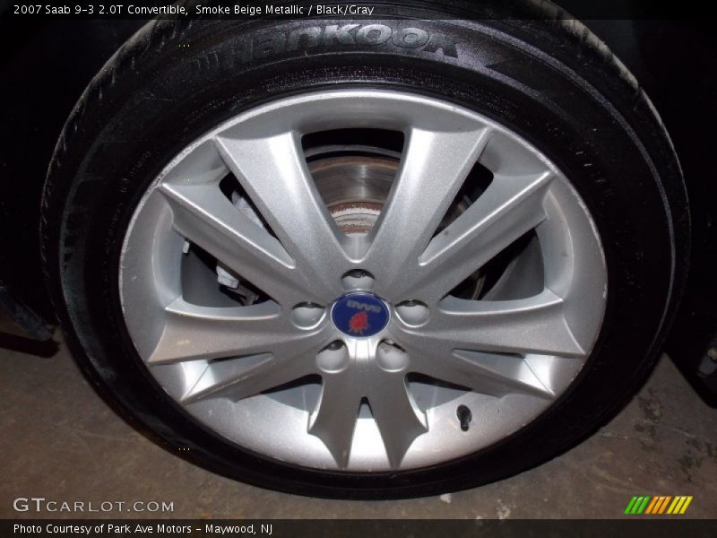 Smoke Beige Metallic / Black/Gray 2007 Saab 9-3 2.0T Convertible
