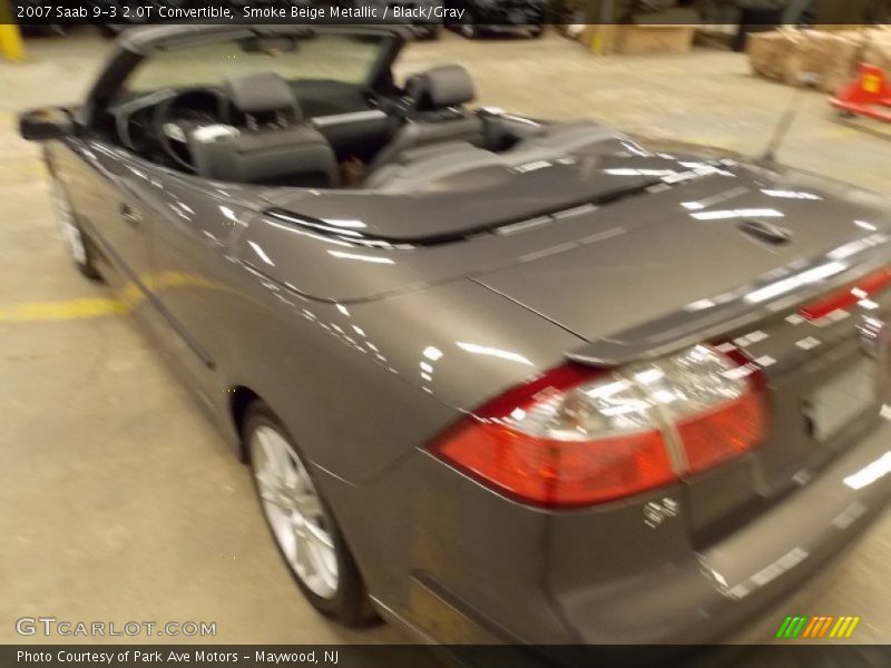 Smoke Beige Metallic / Black/Gray 2007 Saab 9-3 2.0T Convertible