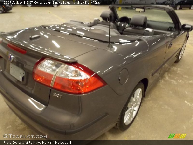 Smoke Beige Metallic / Black/Gray 2007 Saab 9-3 2.0T Convertible