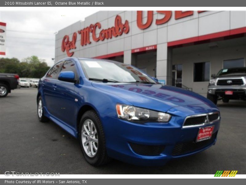 Octane Blue Metallic / Black 2010 Mitsubishi Lancer ES