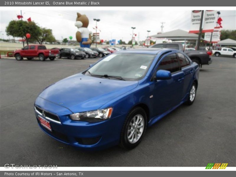 Octane Blue Metallic / Black 2010 Mitsubishi Lancer ES