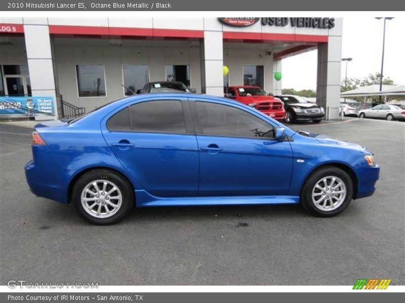 Octane Blue Metallic / Black 2010 Mitsubishi Lancer ES