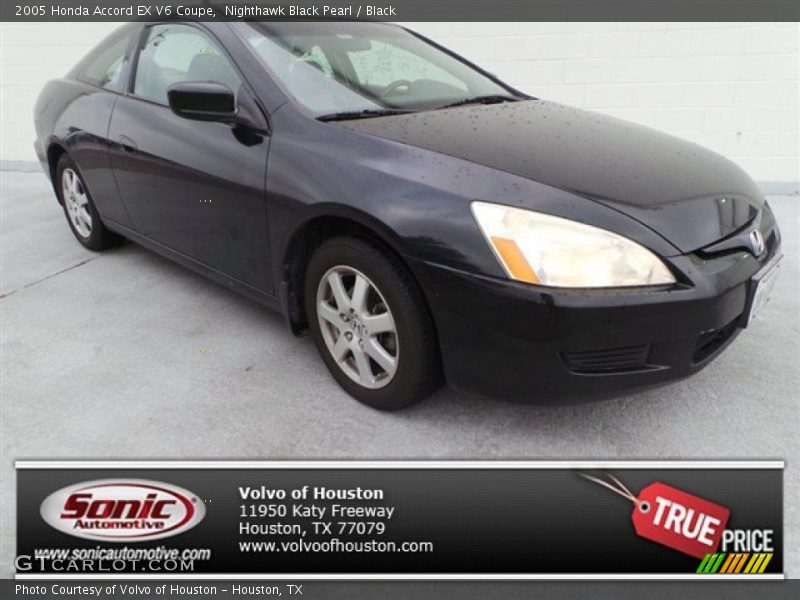 Nighthawk Black Pearl / Black 2005 Honda Accord EX V6 Coupe