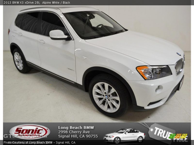 Alpine White / Black 2013 BMW X3 xDrive 28i