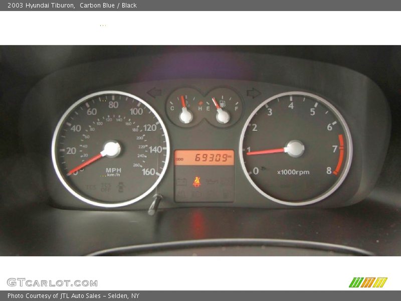 Carbon Blue / Black 2003 Hyundai Tiburon
