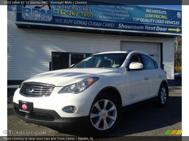 Moonlight White / Chestnut 2009 Infiniti EX 35 Journey AWD