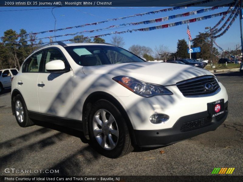 Moonlight White / Chestnut 2009 Infiniti EX 35 Journey AWD