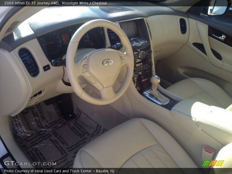 Moonlight White / Chestnut 2009 Infiniti EX 35 Journey AWD