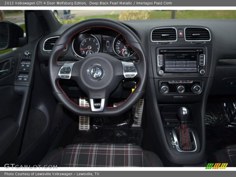 Deep Black Pearl Metallic / Interlagos Plaid Cloth 2013 Volkswagen GTI 4 Door Wolfsburg Edition