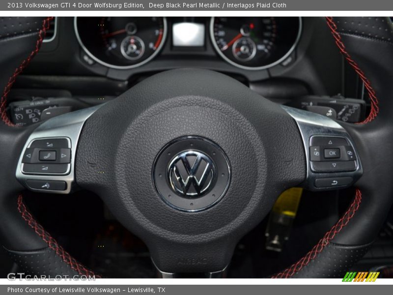 Deep Black Pearl Metallic / Interlagos Plaid Cloth 2013 Volkswagen GTI 4 Door Wolfsburg Edition