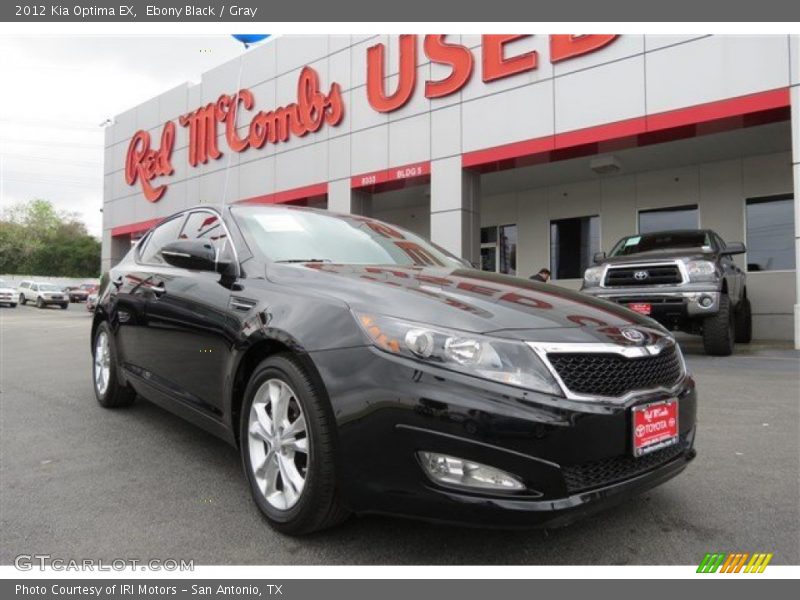 Ebony Black / Gray 2012 Kia Optima EX
