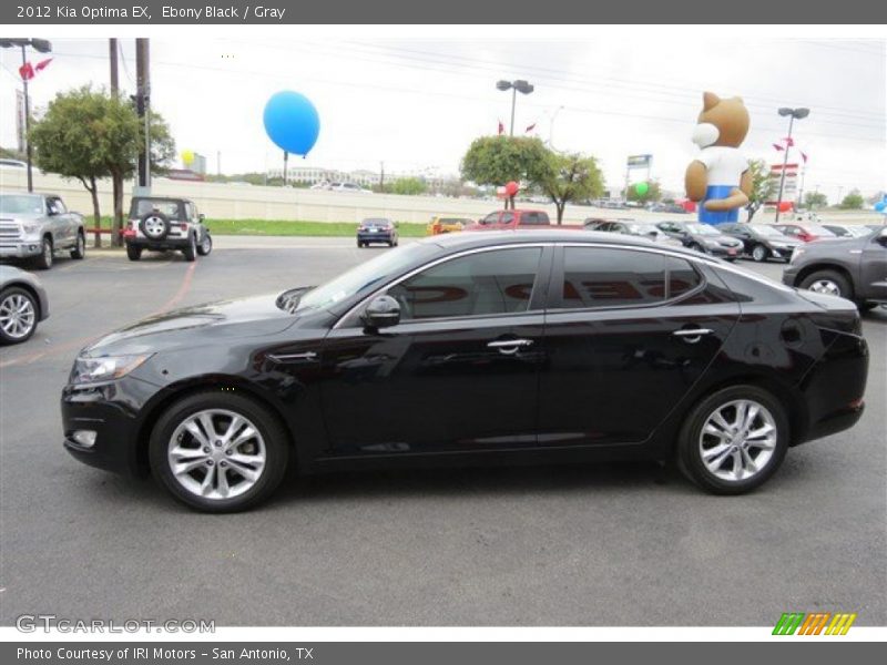 Ebony Black / Gray 2012 Kia Optima EX