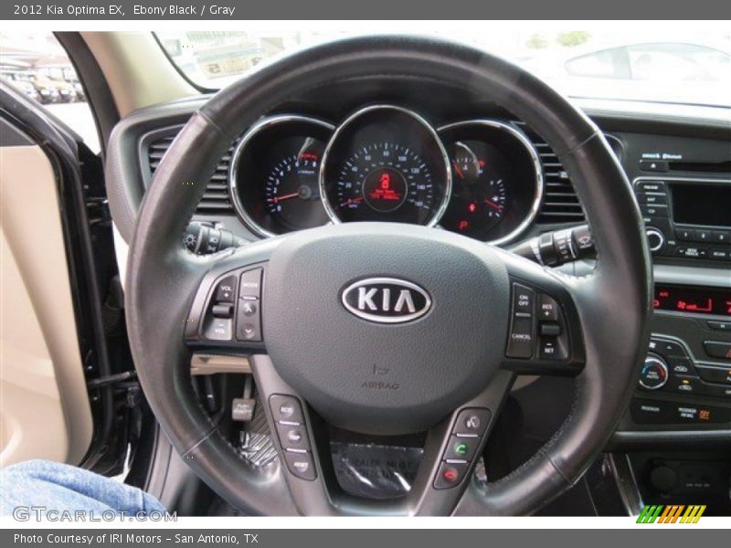 Ebony Black / Gray 2012 Kia Optima EX