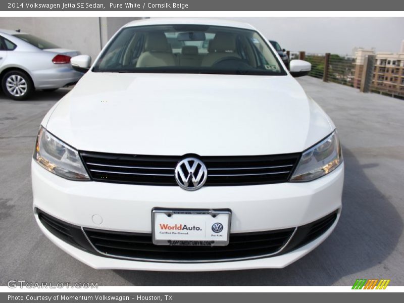 Pure White / Cornsilk Beige 2014 Volkswagen Jetta SE Sedan