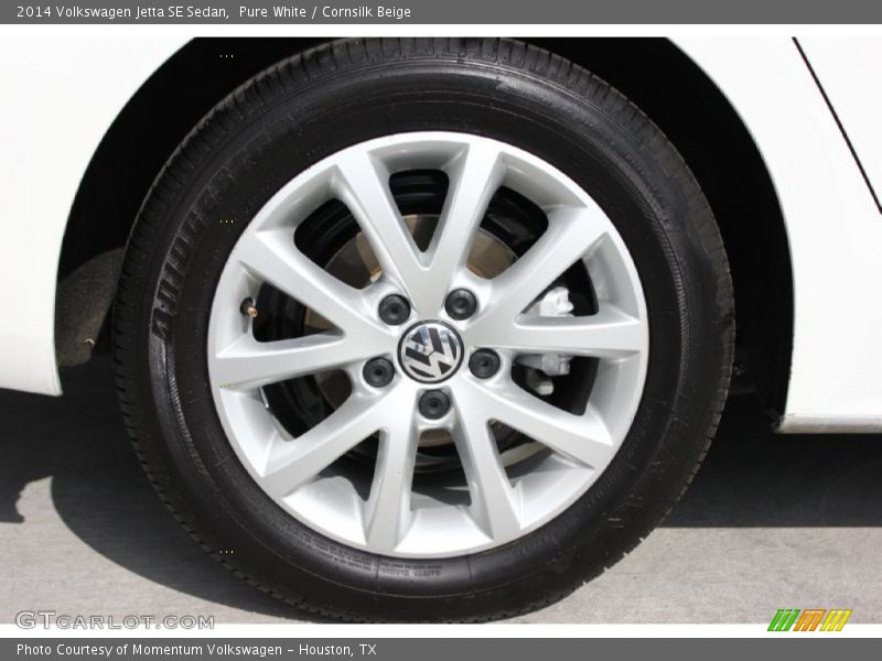 Pure White / Cornsilk Beige 2014 Volkswagen Jetta SE Sedan