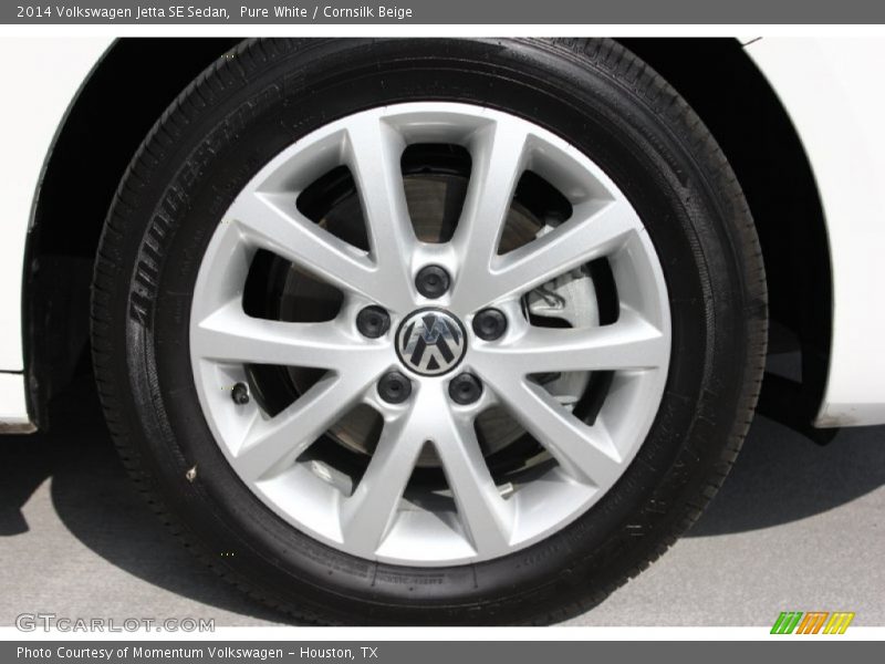 Pure White / Cornsilk Beige 2014 Volkswagen Jetta SE Sedan