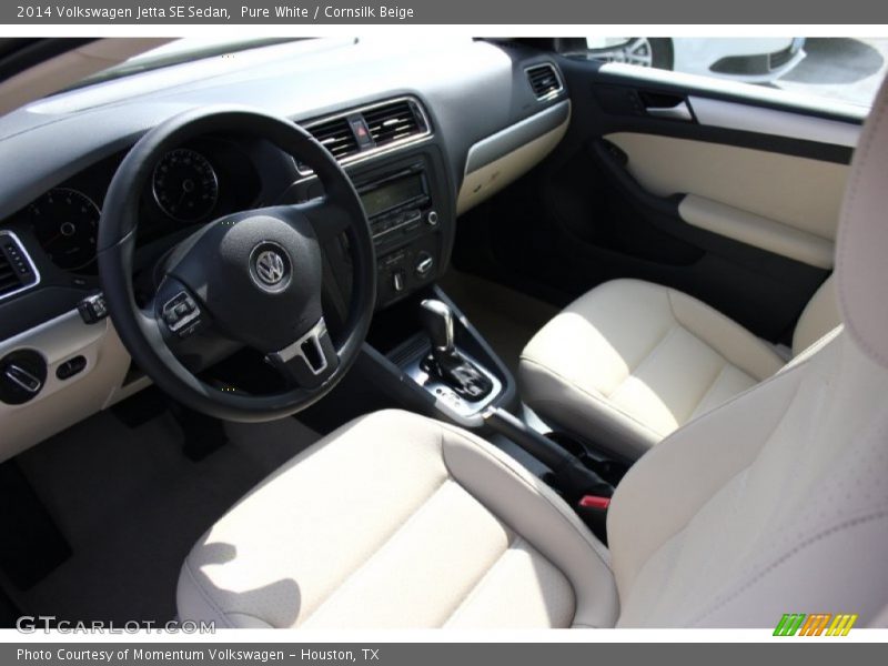 Pure White / Cornsilk Beige 2014 Volkswagen Jetta SE Sedan
